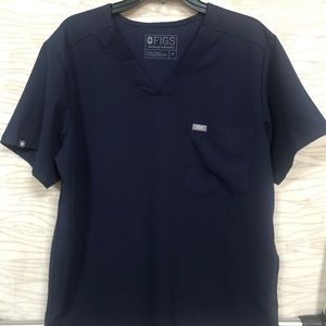 NWOT M Navy Blue FIGS Scrub Top